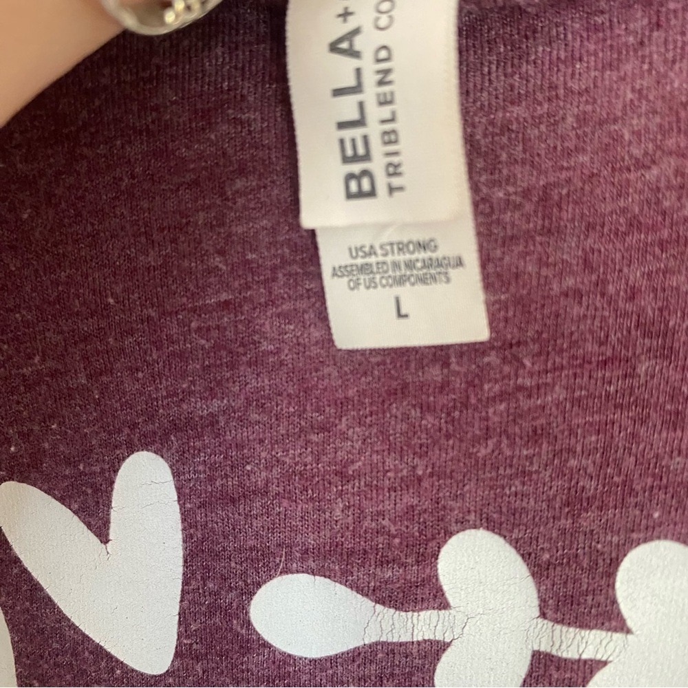 Thankful Grateful Blessed Graphic Tee Large Maroon Long Sleeve Christian Shirt L - Picture 6 of 8
